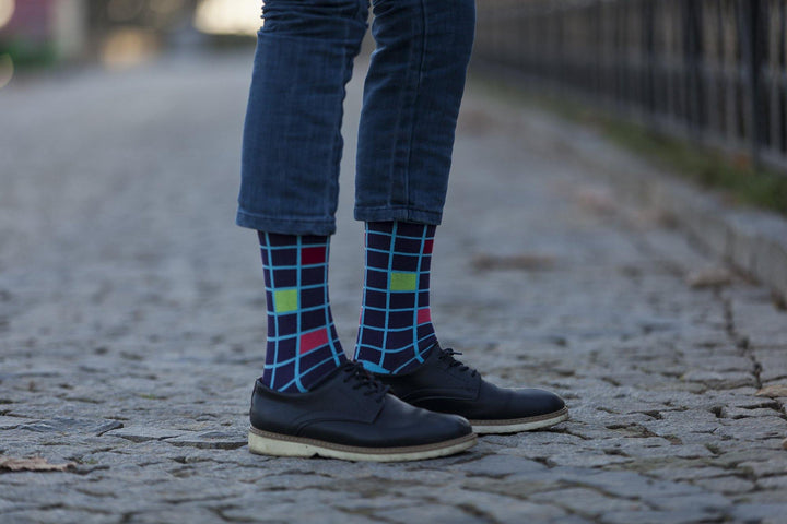 Men's Fashionable Blocks Socks (5-Pack) - Castlebeard