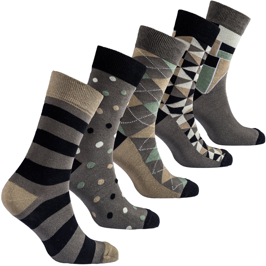 Men's Olive Green Mix Set Socks Men's Olive Green Mix Set Socks