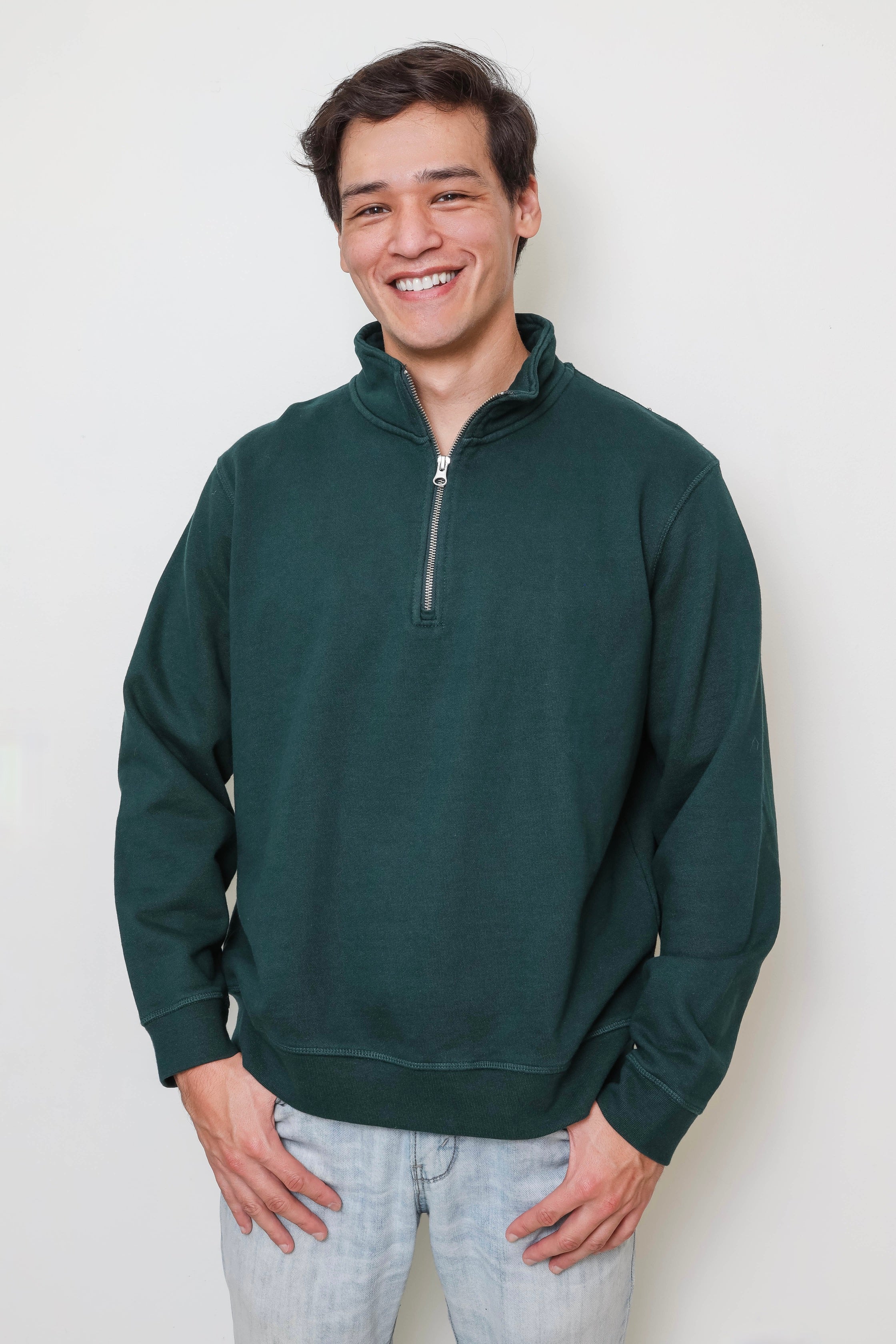 ＊チャッピー＊ Men's Organic Cotton French Terry Quarter Zip Sweatshirt – Castlebeard