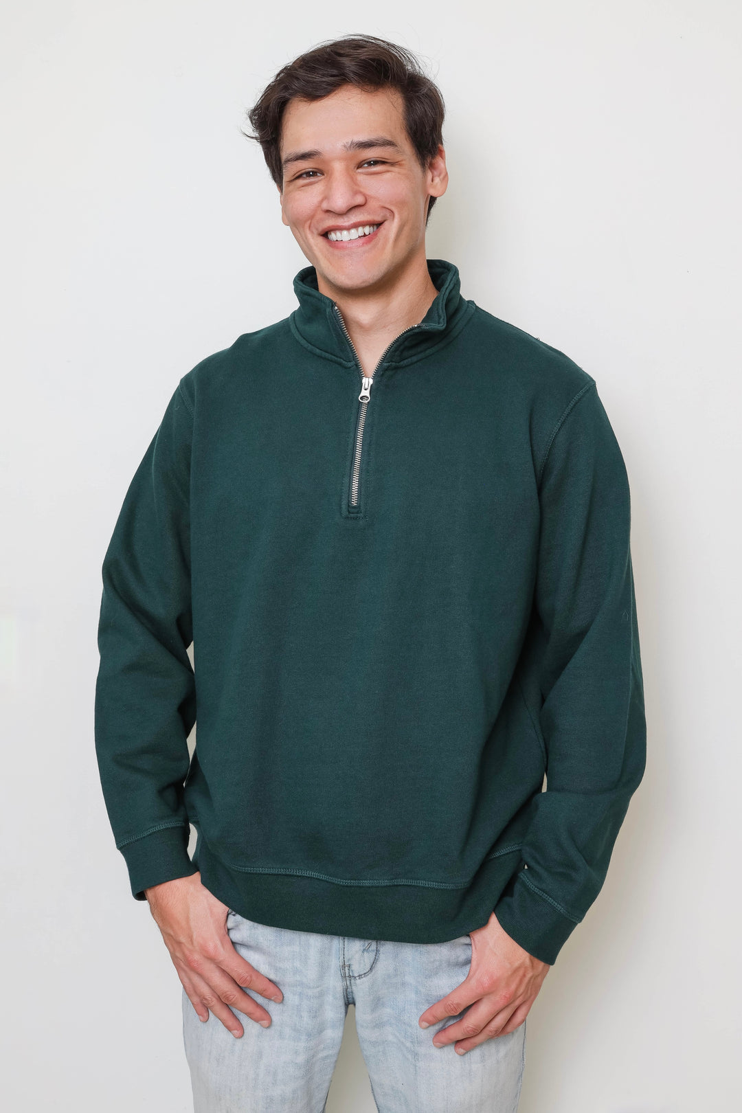 Men's Organic Cotton French Terry Quarter Zip Sweatshirt