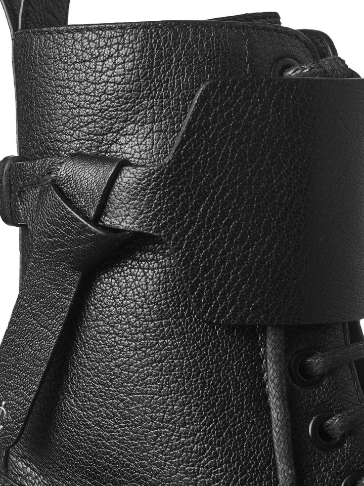 Jimmy Choo Women Rosabel Leather Lace-Up Combat Boots