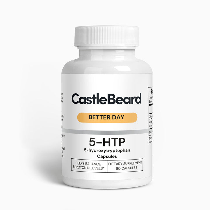 Castlebeard 5-HTP Capsules Non-GMO & Gluten Free Vegan 60 Ct for Healthy Sleep and Wellness