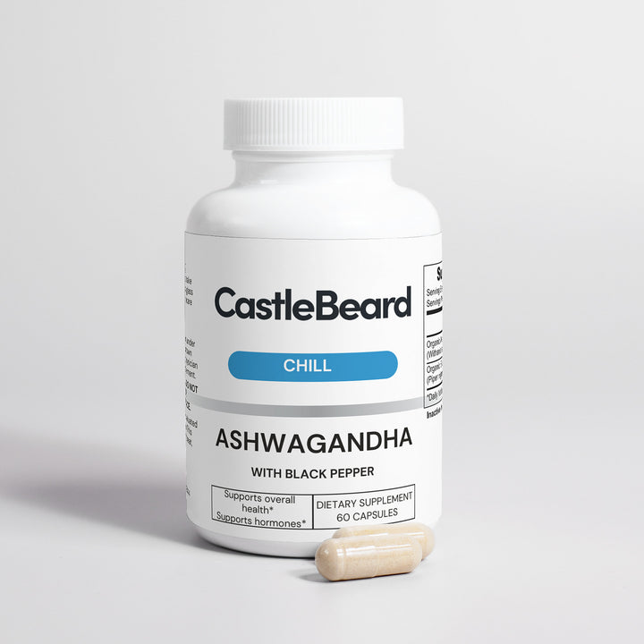 Castlebeard Ashwagandha Stress and Mood Calming Vegan Supplement Non-GMO & Gluten Free 60 ct