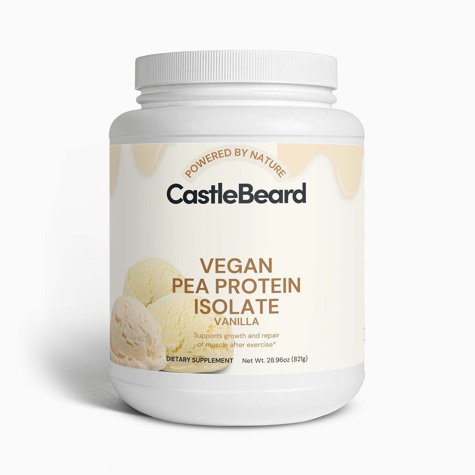 Vegan Pea Protein Isolate Powder Plant Based Superfood Rich in Vitamins & Minerals Vanilla Flavor 2lbs 30 Servings