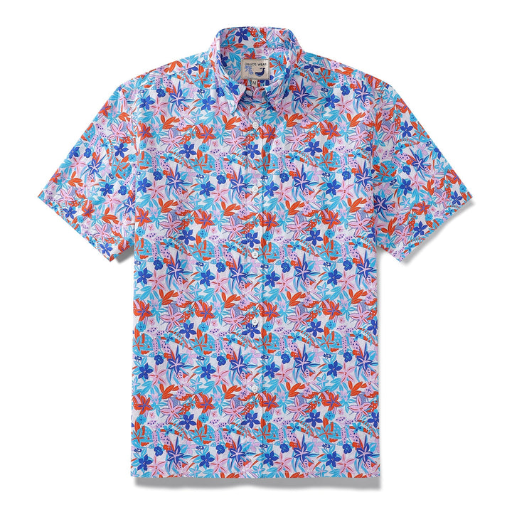 Hawaiian Shirts For Men Summer Passion Print Shirt Short Sleeve By Amy
