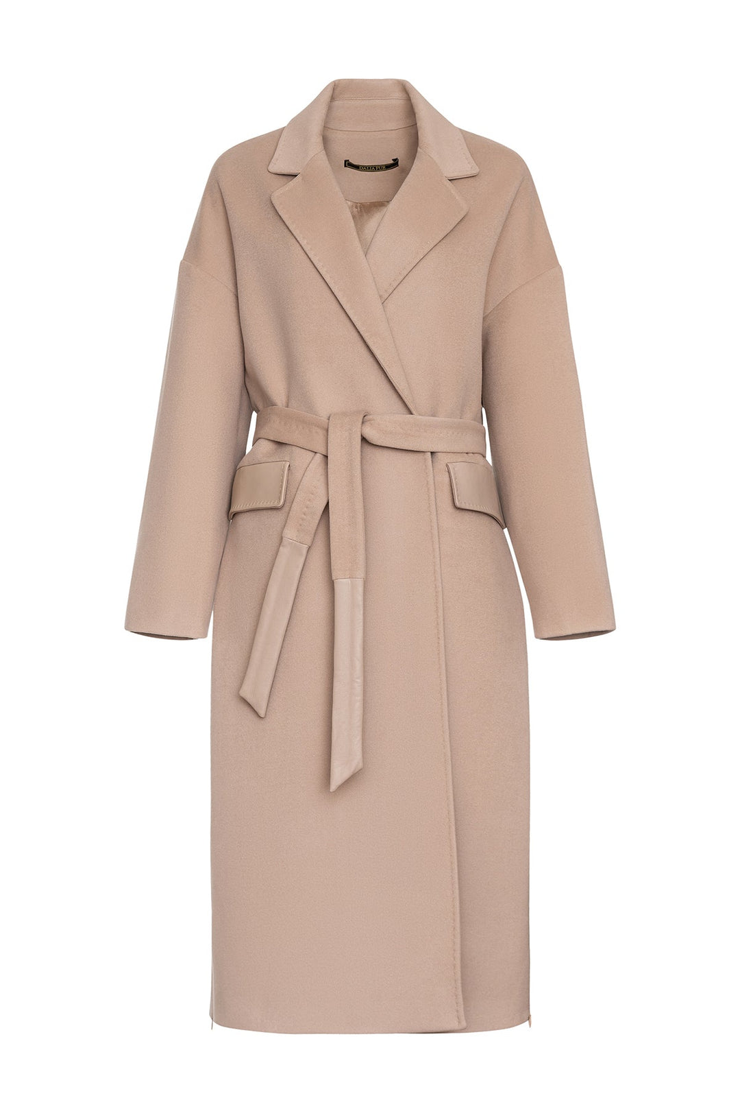 Toscana Leather Accent Cashmere Blend Overcoat