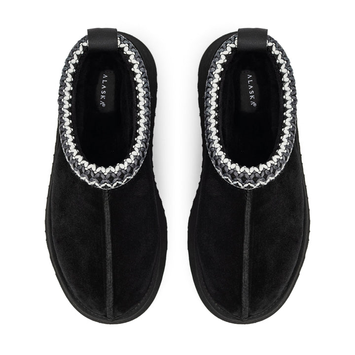 Alaska Shearling Slippers in Black