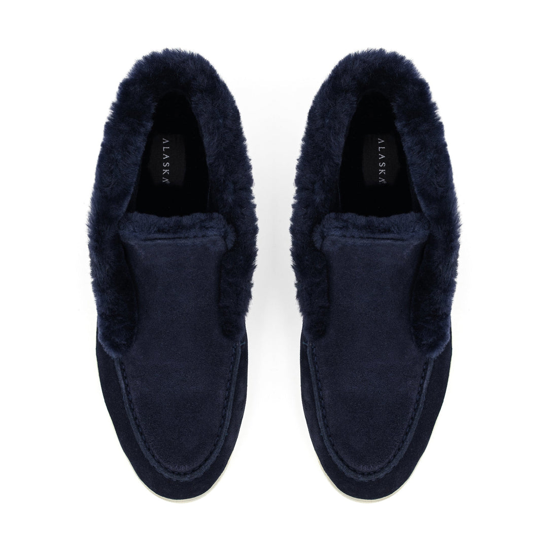 Norwood Genuine Shearling Loafer Boots in Blue