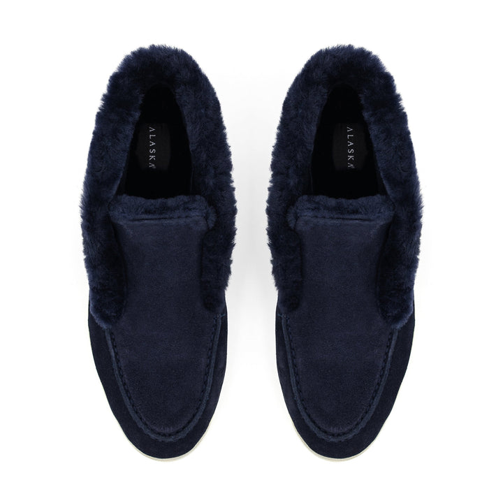 Norwood Genuine Shearling Loafer Boots in Blue
