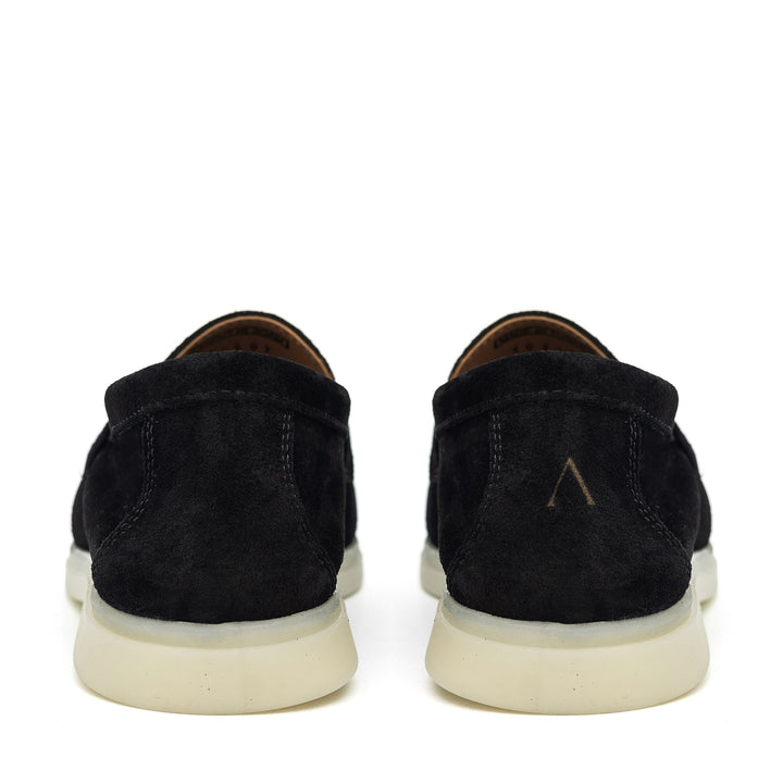 Torino Suede Loafers in Black