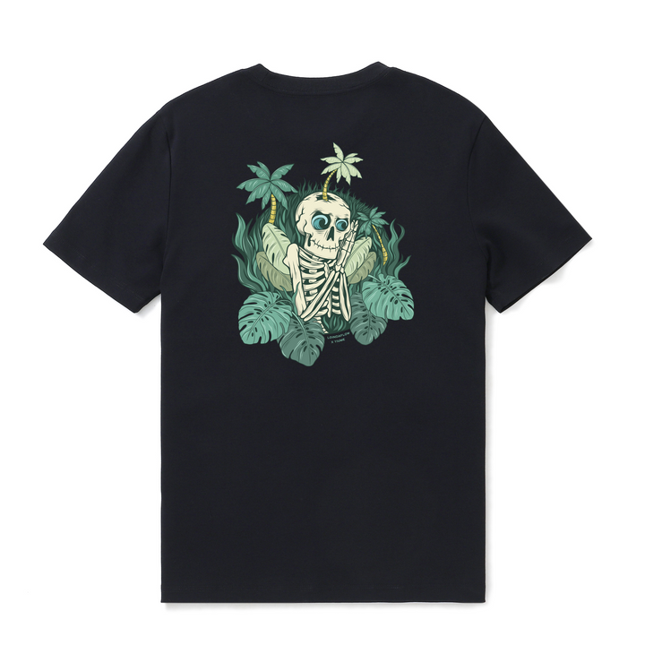 Hawaiian Tee For Men Mind Surfing By Loindaflow Tee Crew Neck 100% Cotton - BLACK By Laihha Organna