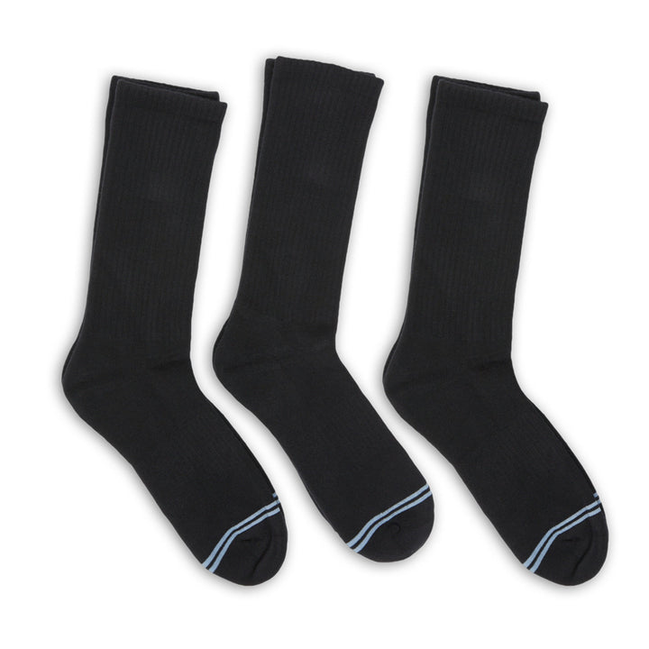 Black Casual Crew Socks 3-Pack