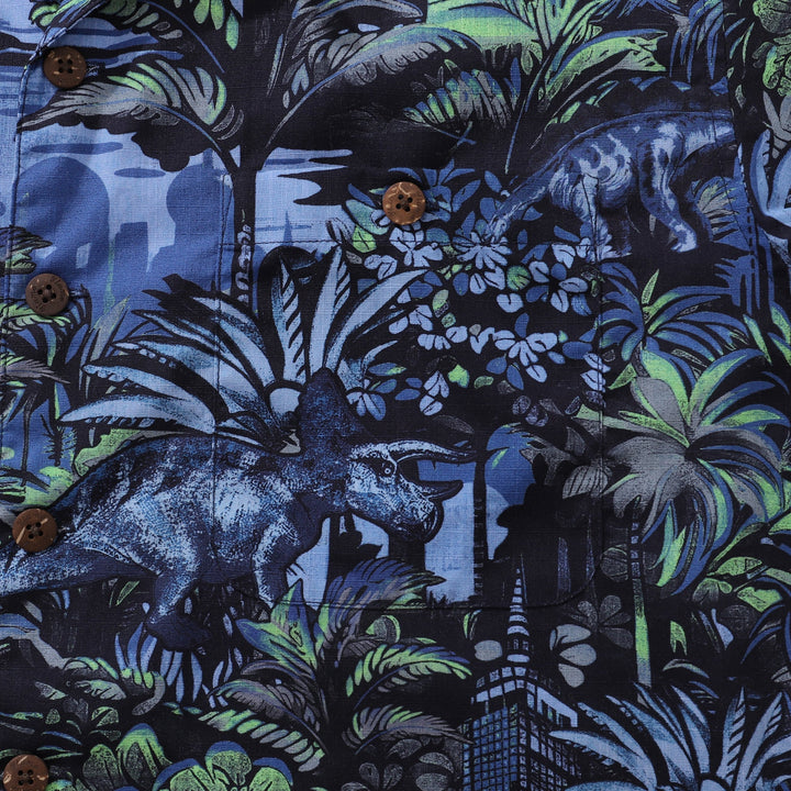Hawaiian Shirt For Men Tropical Mirage Print Shirt Camp Collar 100% Cotton By Cigar