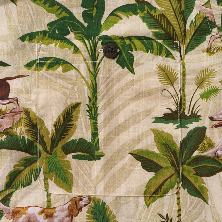 100% Cotton Hawaiian Shirt For Men International Dog Day Camp Collar Shirt By Sherry