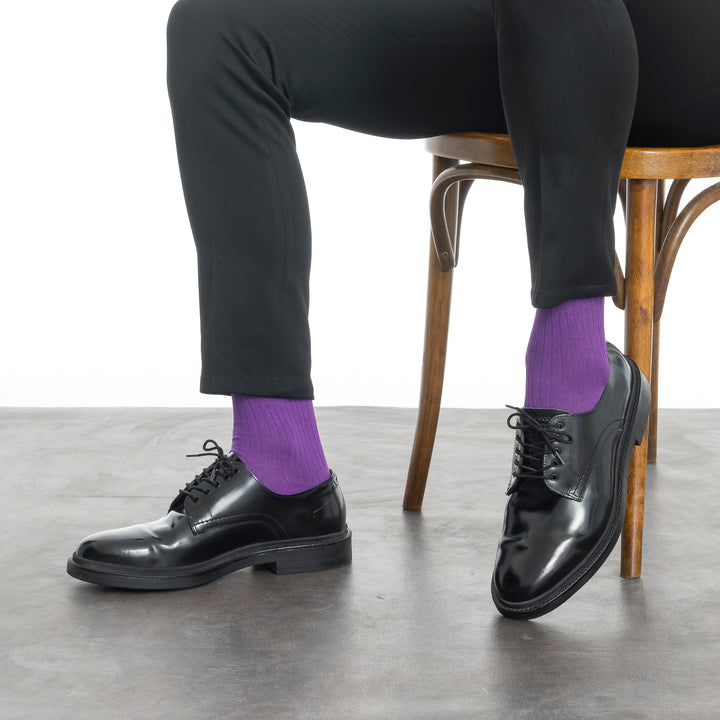 Men’s Bamboo Dress Socks 6-Pack Gift Box, Bright Colors