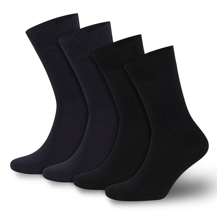 Men’s & Women’s Bamboo Diabetic Crew Socks 4-Pack