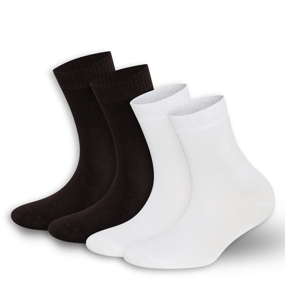 Men’s & Women’s Bamboo Diabetic Ankle Socks 4-Pack