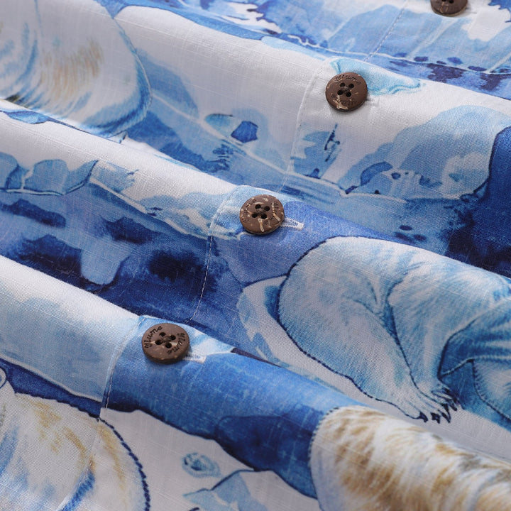 Hawaiian Shirt For Men Melting Away Print Shirt Camp Collar 100% Cotton By Sun