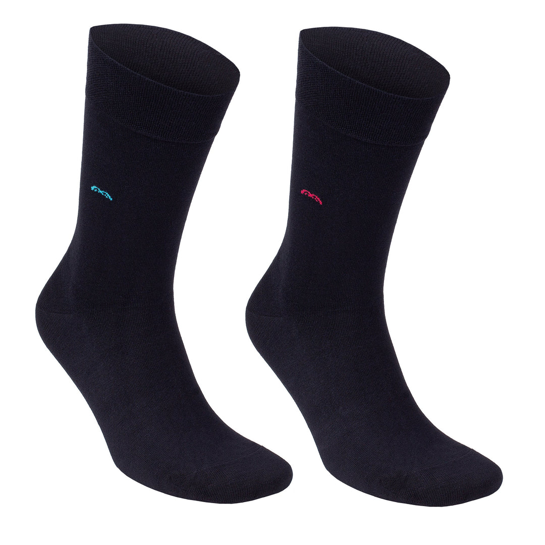 Men’s Bamboo Trouser Socks 6-Pack, All Black