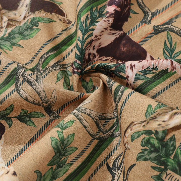 Hawaiian Shirt For Men Sleuth Hound Button-down Shirt Short Sleeve 100% Cotton Shirt By Yakima