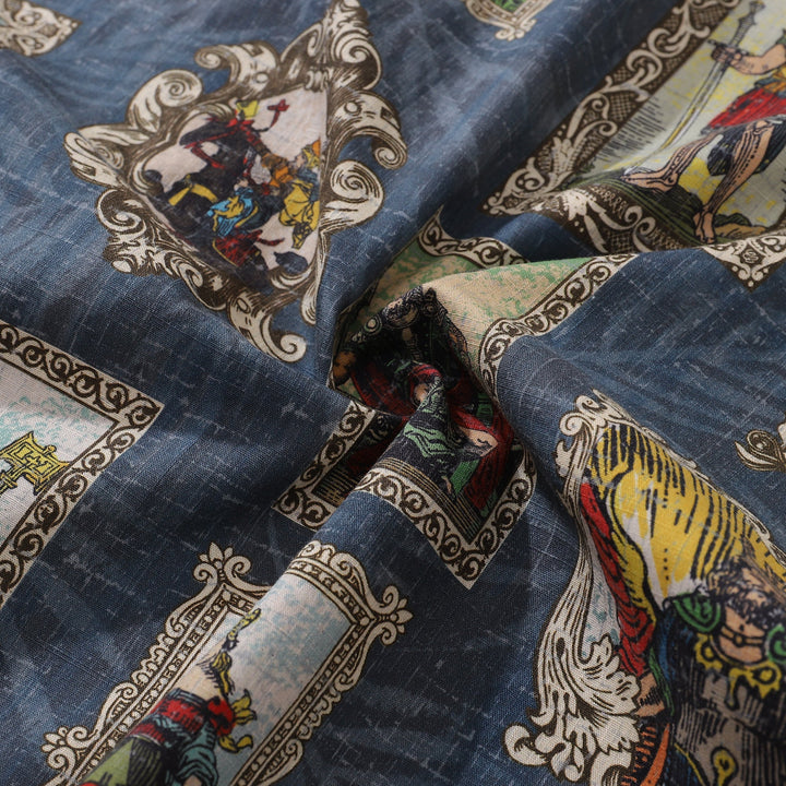 Hawaiian Shirt For Men The Twelve Main Gods Print Shirt Camp Collar 100% Cotton By Sun