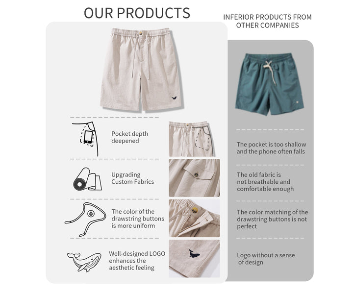 Mid-Rise Straight Bermuda 8-10 Inch Shorts - FLAXEN Version 2.0