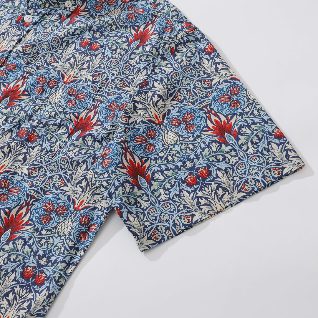 Hawaiian Shirts For Men Snakehead Designer Shirt 100% Cotton Morris Shirt By Amy