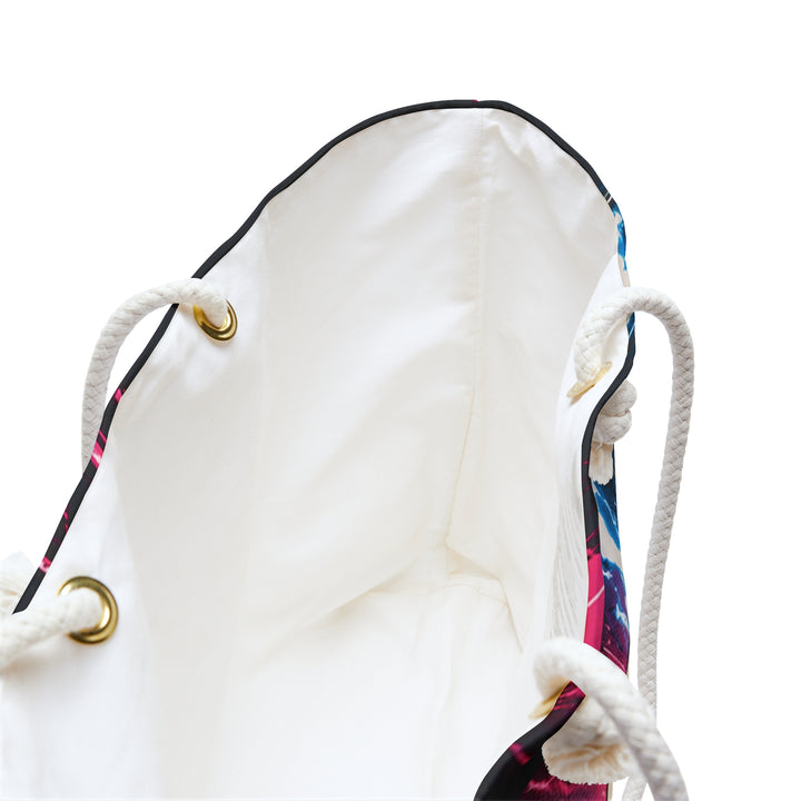Neon Anime Weekender Bag – Retro Cyberpunk Drunk Design