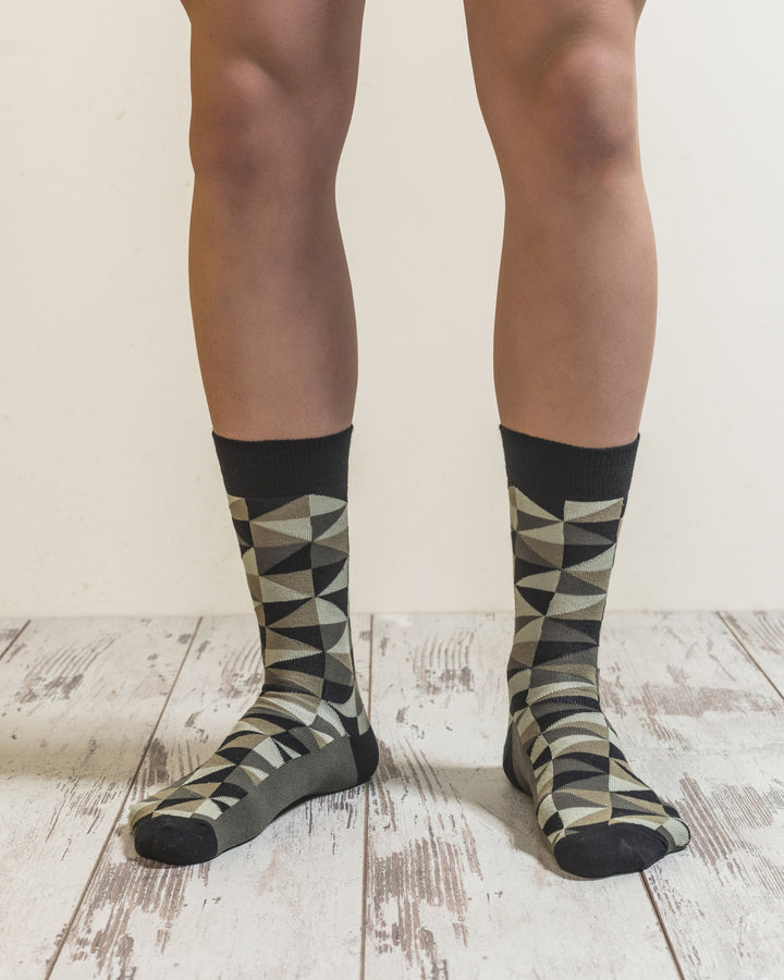 Men's Olive Green Mix Set Socks