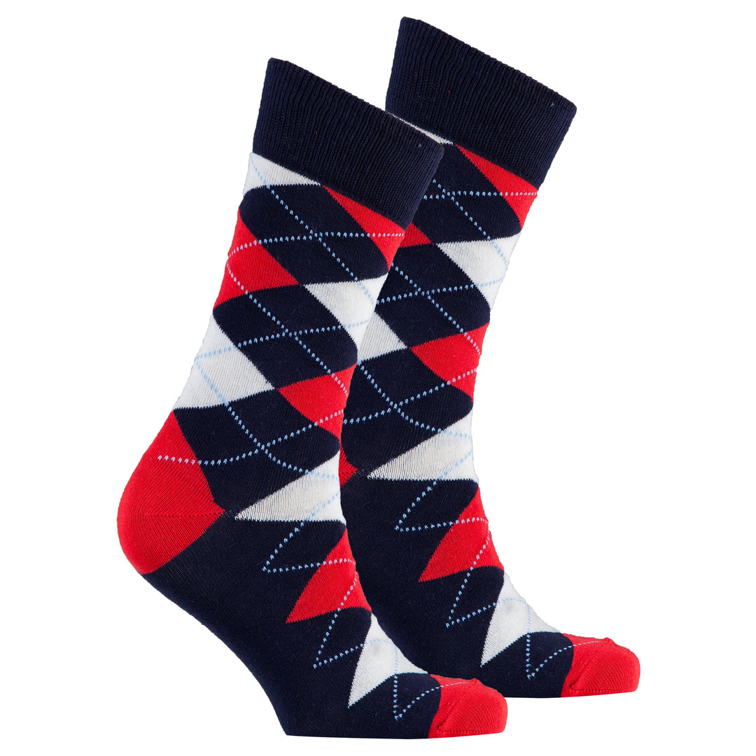 Men's Denim Argyle Socks