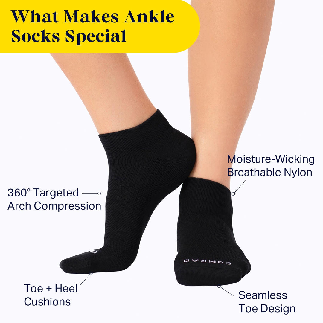 Ankle Compression Socks - 3 Pack