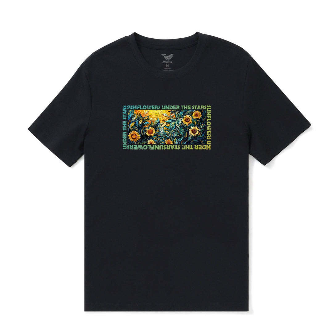 Hawaiian Tee For Men Van Gogh Sunflower Tee Crew Neck 100% Cotton By Yakima