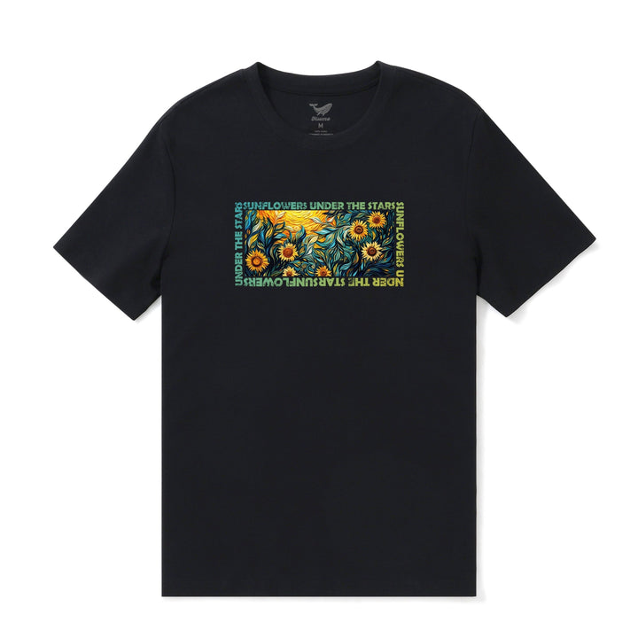 Hawaiian Tee For Men Van Gogh Sunflower Tee Crew Neck 100% Cotton By Yakima