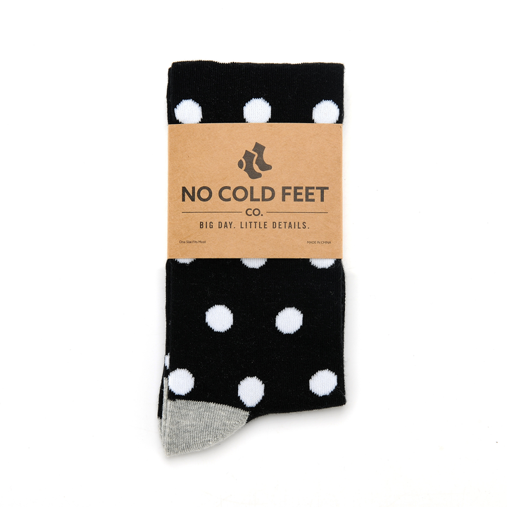 Black with White Polka Dot Socks