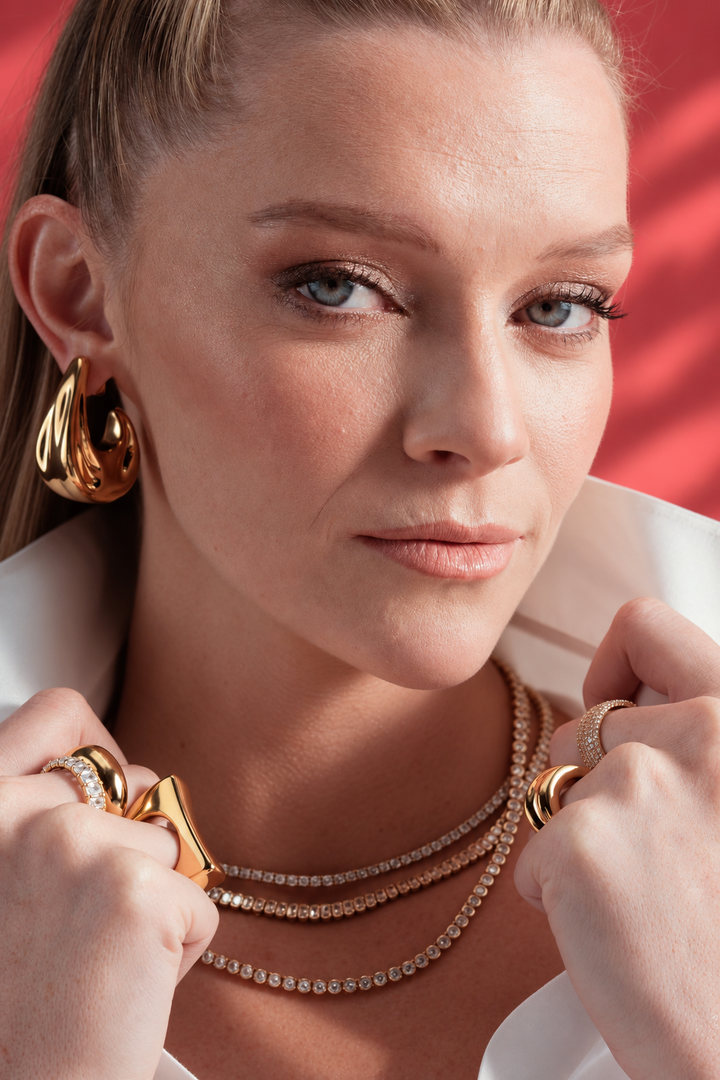 Caroline Wide Curved Gold Statement Ring