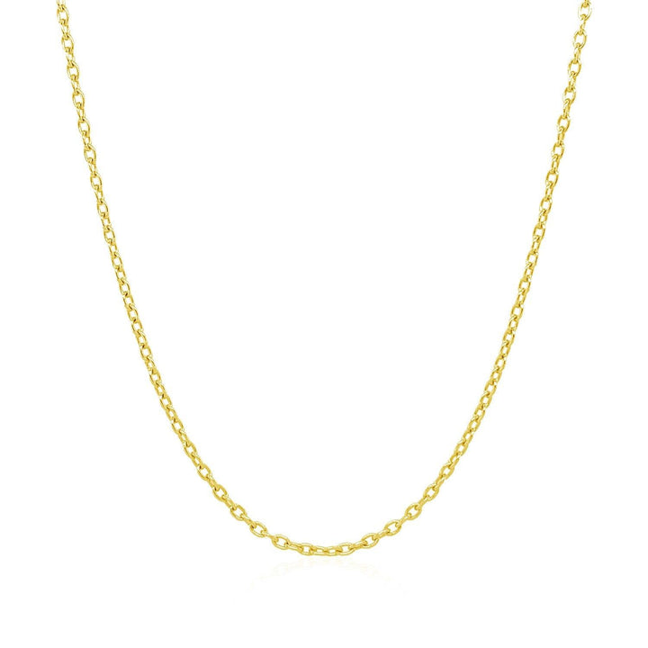 14k Yellow Gold Round Cable Link Chain (1.50 mm)