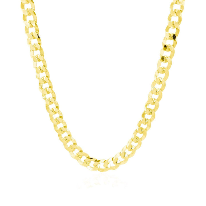 14k Yellow Gold Solid Curb Chain (5.70 mm)