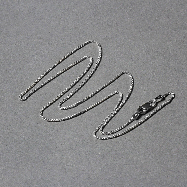 14k White Gold Round Wheat Chain (1.00 mm)