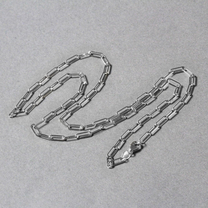 14K White Gold Paperclip Chain (2.50 mm)