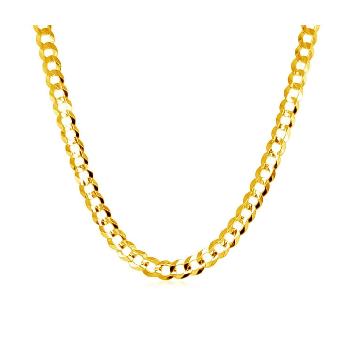 14k Yellow Gold Solid Curb Chain (3.60 mm)