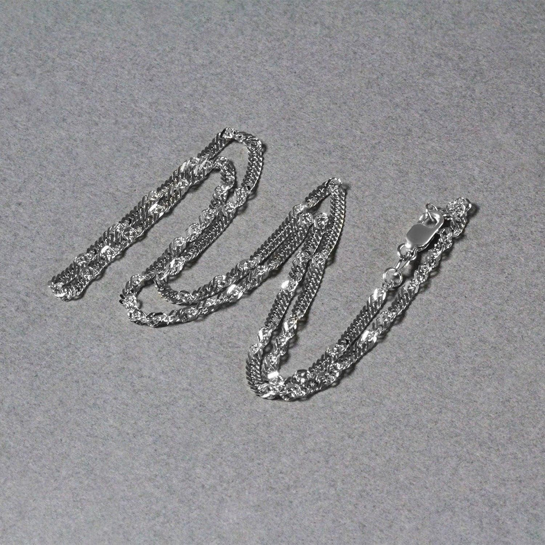 14k White Gold Singapore Chain (2.10 mm)