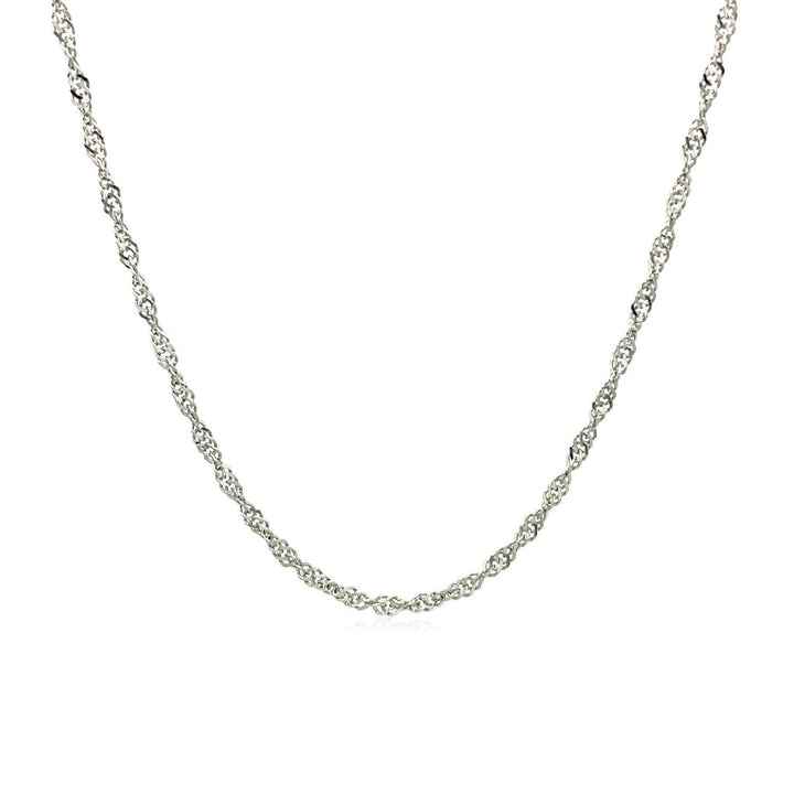 10k White Gold Singapore Chain (1.50 mm)