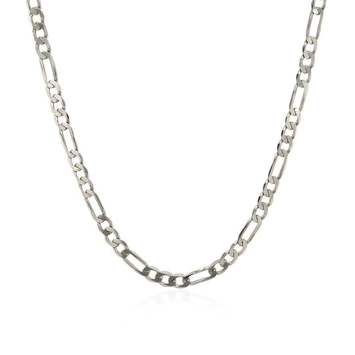 14k White Gold Solid Figaro Chain (3.00 mm)