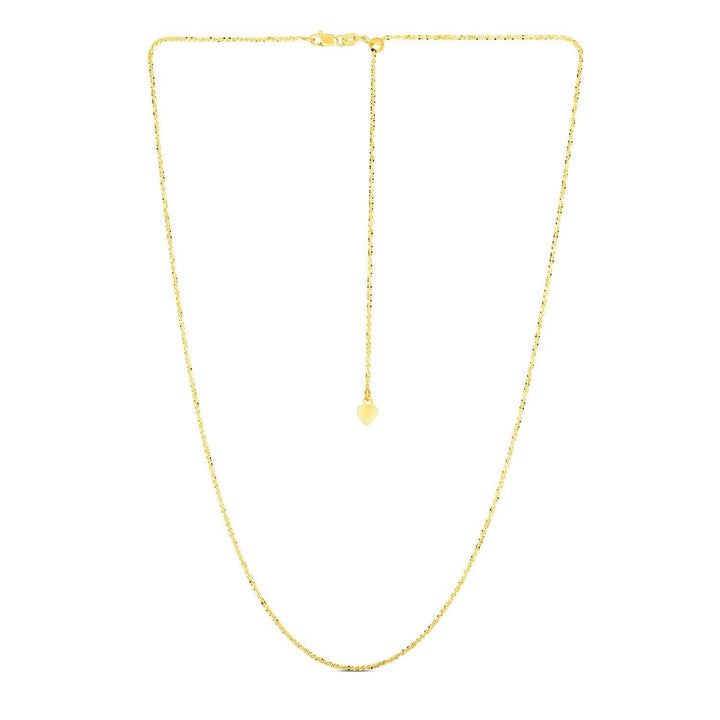 14k Yellow Gold Adjustable Sparkle Chain (1.20 mm)