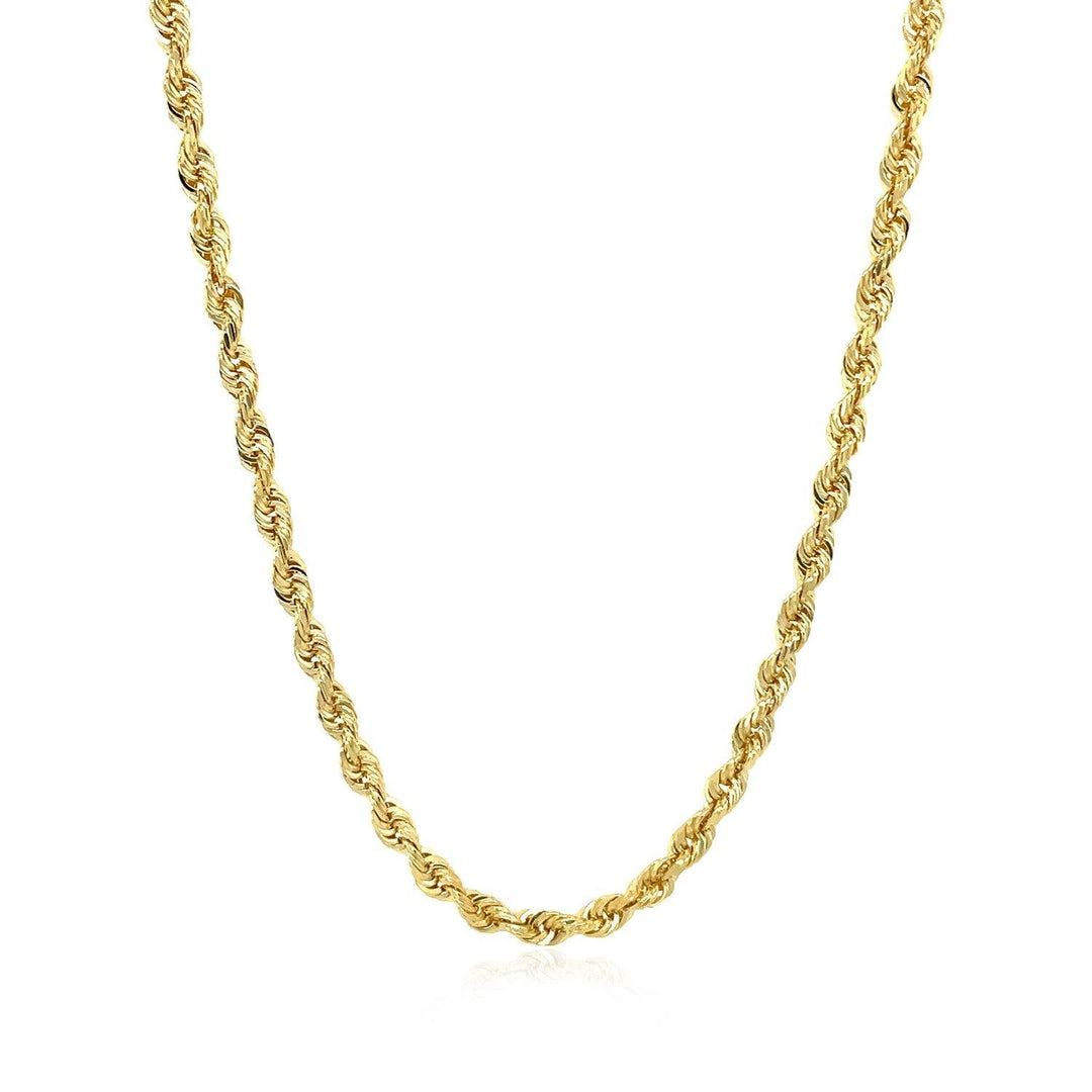 14k Yellow Gold Solid Diamond Cut Rope Chain (3.00 mm)