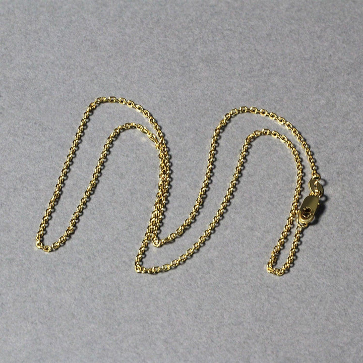 14k Yellow Gold Diamond Cut Cable Link Chain (1.30 mm)