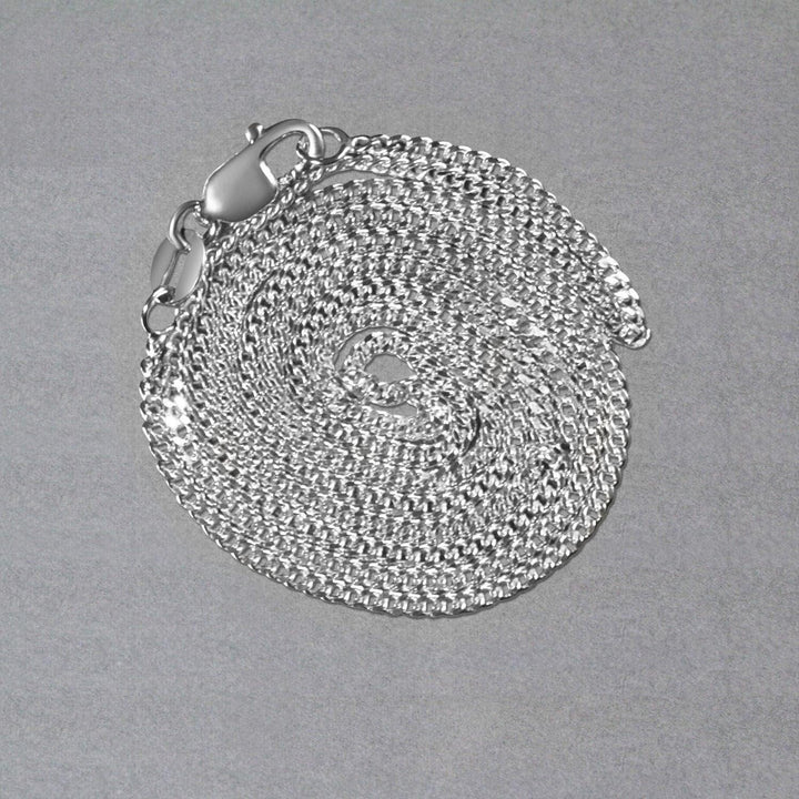 14k White Gold Gourmette Chain (1.40 mm)