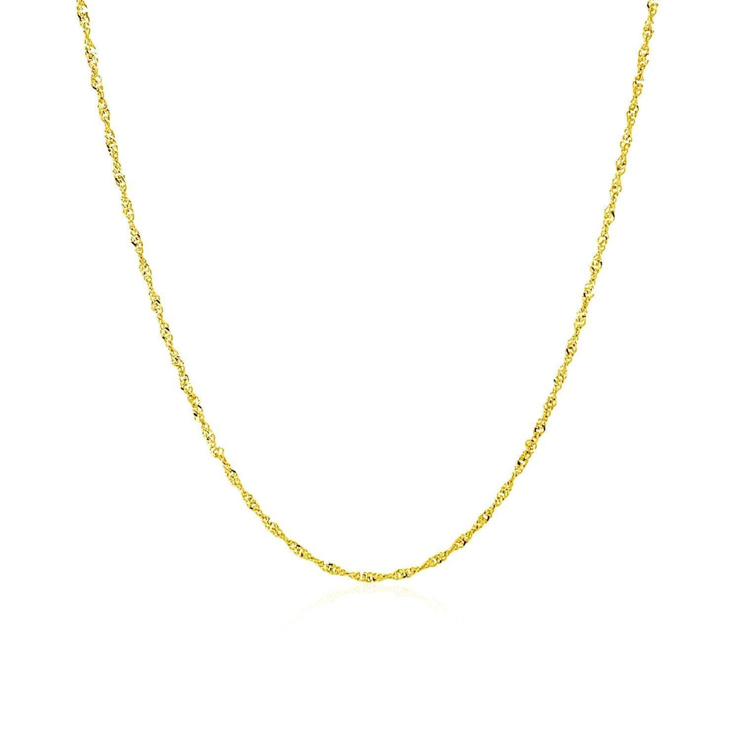 14k Yellow Gold Singapore Chain (1.10 mm)