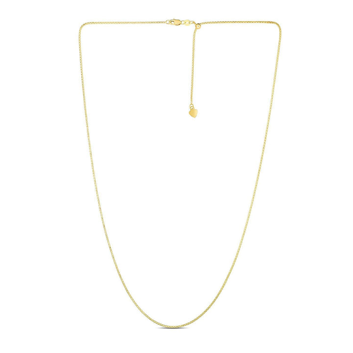 14k Yellow Gold Adjustable Popcorn Chain (1.10 mm)