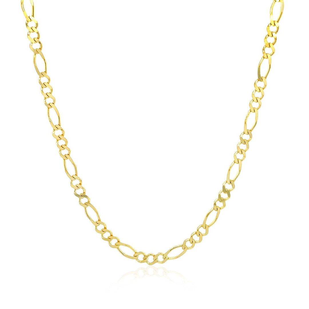 14k Yellow Gold Solid Figaro Chain (2.80 mm)